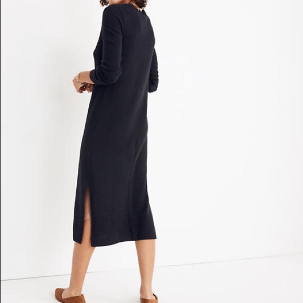 EUC Madewell Black Midi sweater Dress Sz XXS